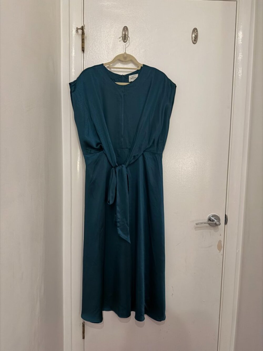 Bohme Rosalind Midi Dress | M Teal | Like New - Picture 2 of 4